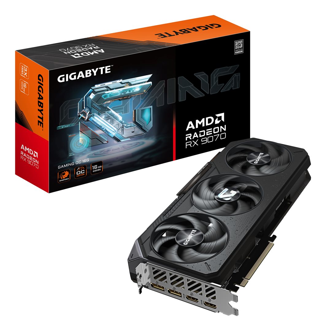 GIGA VGA 16GB Radeon RX9070 GAMING OC-16GD 2xDP/2xHDMI GV-R9070GAMING OC-16GD