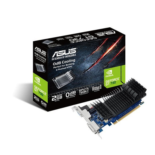 ASUS VGA 2GB GT730-SL-2 GD5-BRK-LP SILENT HDMI/DVI/VGA Low-Profile, Passivkühlung
