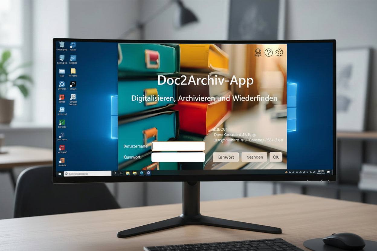 Startbildschirm Doc2Archiv auf einem PC