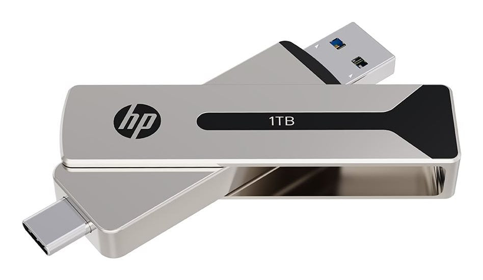 HP USB-C & Typ-A 3.2  512GB  SSD Steel Flash Drive 911Pro