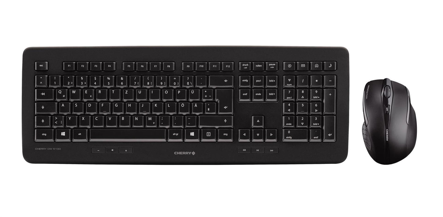 CHERRY Desktop DW 5100 US/EU Wireless black  Laserbeschriftete Tasten
