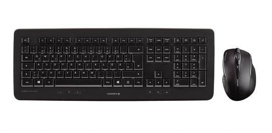 CHERRY Desktop DW 5100 US/EU Wireless black  Laserbeschriftete Tasten