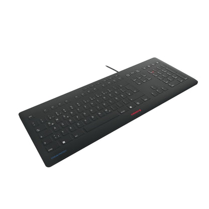 CHERRY Keyboard STREAM PROTECT DE black mit hochwertiger Schutzmembran