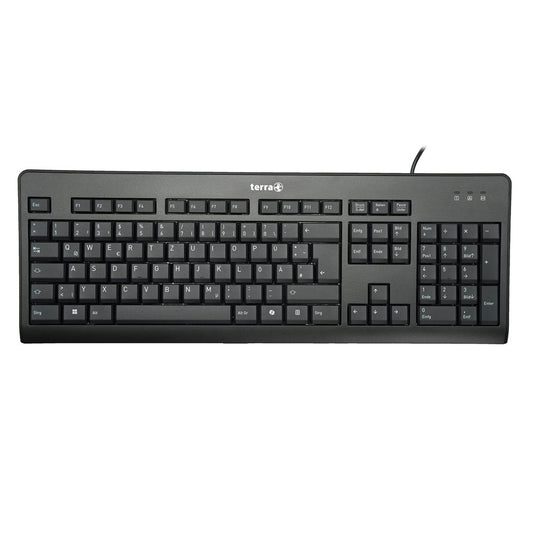 TERRA Keyboard 1500 Corded DE USB black Copilot QWERTZ, 105 Tasten, kabelgebunden, 1,80m