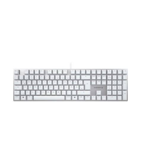 CHERRY Keyboard KC 200 MX MX2A BROWN DE white/silver  MX2A BROWN Switch