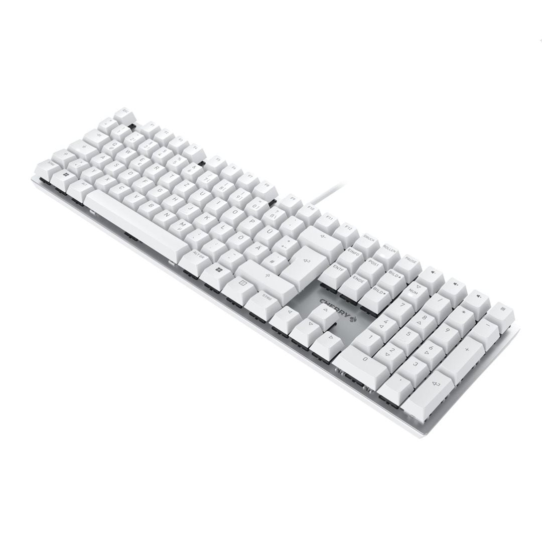 CHERRY Keyboard KC 200 MX MX2A BROWN DE white/silver  MX2A BROWN Switch