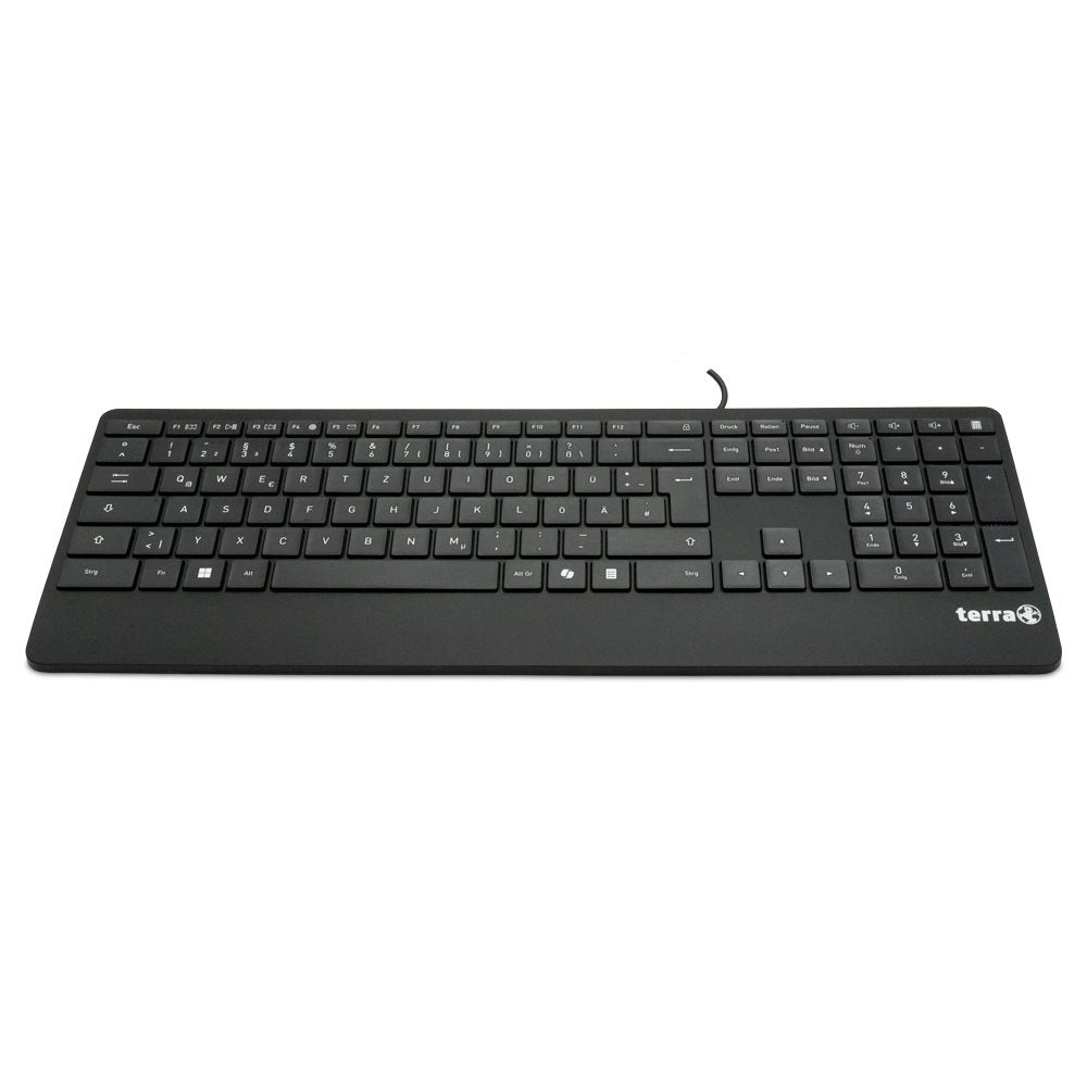TERRA Keyboard 4000 Corded DE USB black Copilot  QWERTZ, 105 Tasten, kabelgebunden, 1,80m