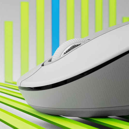Logitech Mouse M650 SIGNATURE WL (RIGHT) BOLT weiß/grau BT für kleine und mittelgroße Hände (<17,5 -