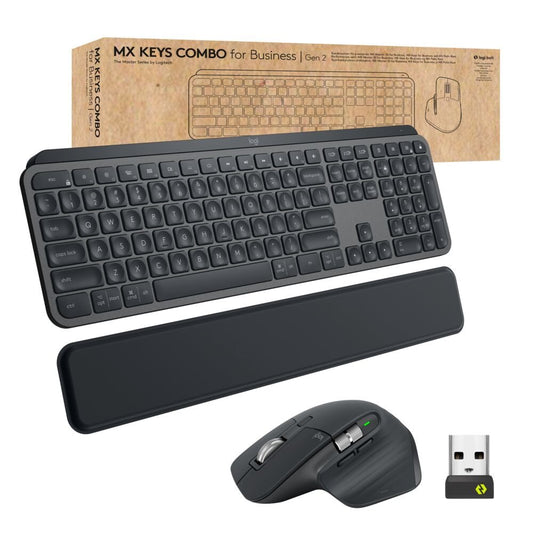 Logitech Desktop MX Keys Combo for Business Gen. 2 BOLT US/EU darkgrey BT MX Keys, MX Master 3S, MX