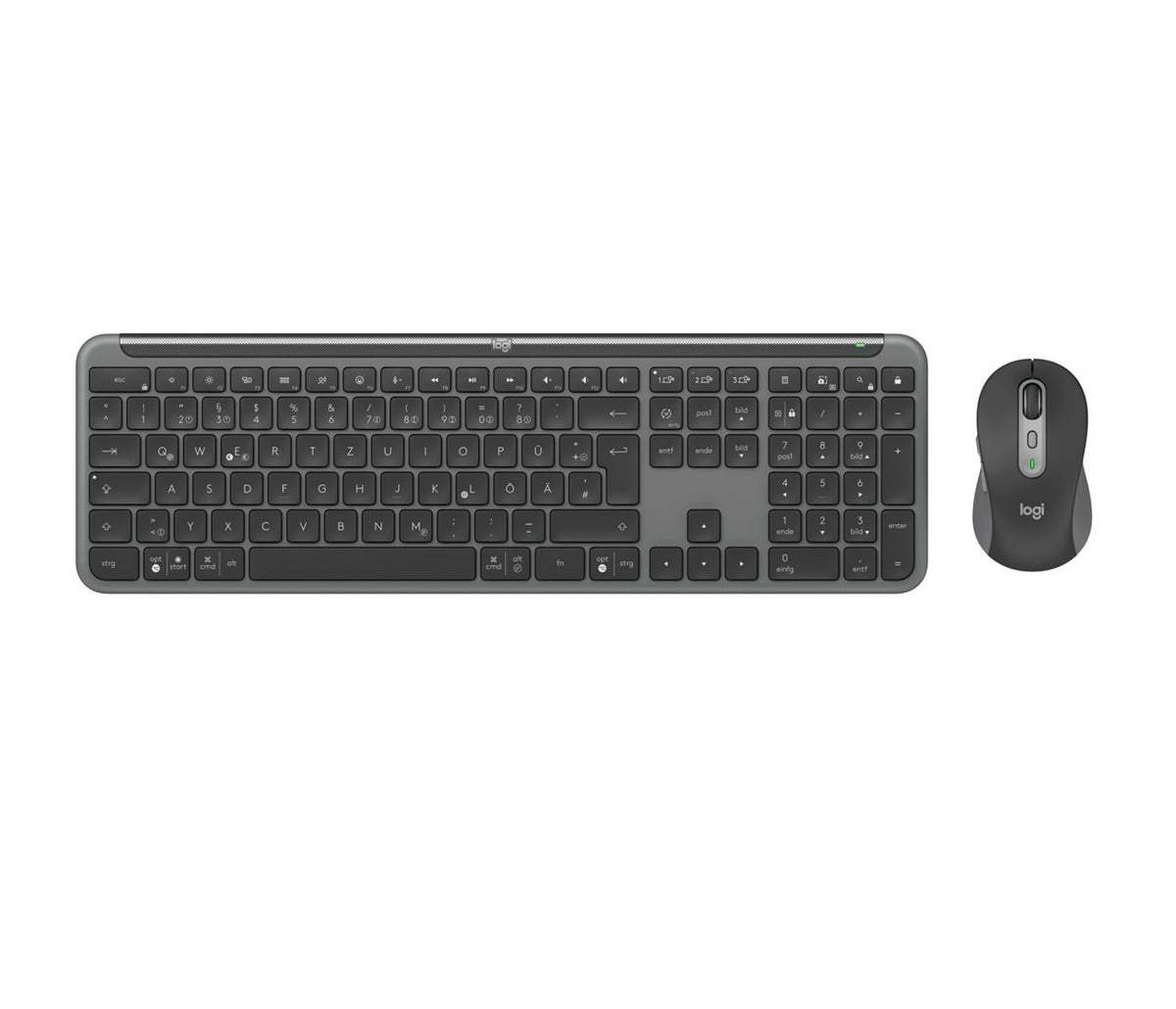 Logitech Desktop MK950 Signature Slim Combo DE graphit BT Qwertz