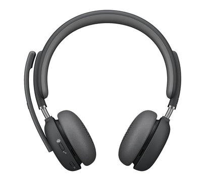 Logitech Headset Zone Wireless 2 (MS Teams) ANC 2.0 USB BT graphite USB-C-Empfänger, USB-A-Adapter,