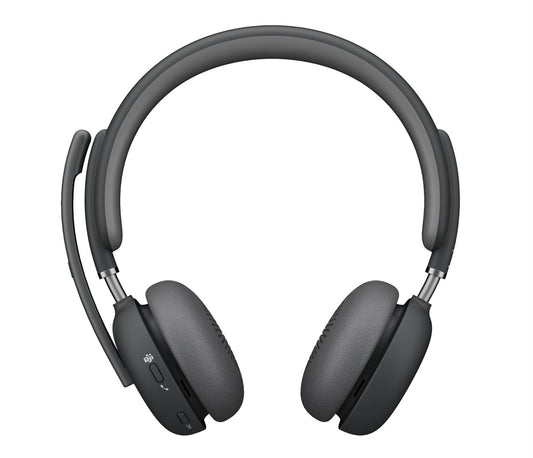 Logitech Headset Zone Wireless 2 (MS Teams) ANC 2.0 USB BT graphite USB-C-Empfänger, USB-A-Adapter,
