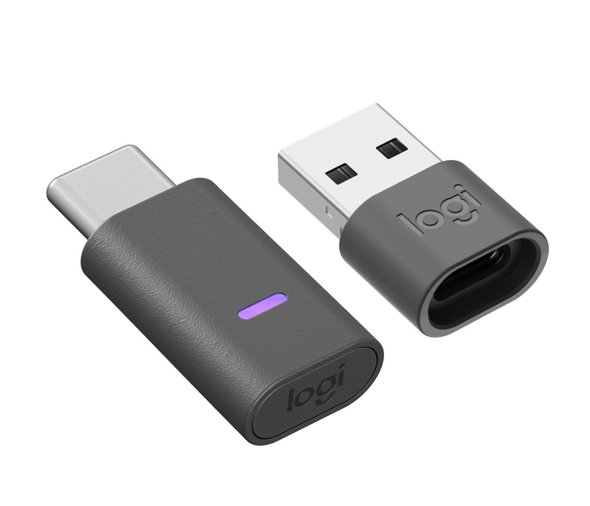 Logitech Headset Zone Wireless 2 (MS Teams) ANC 2.0 USB BT graphite USB-C-Empfänger, USB-A-Adapter,