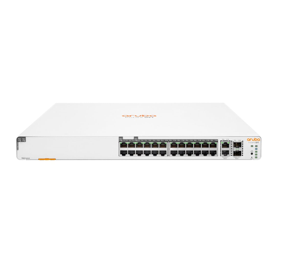 HPE Aruba Switch 1960 24G 2XGT 2SFP+ 370W PoE+ JL807A Aruba Instant On