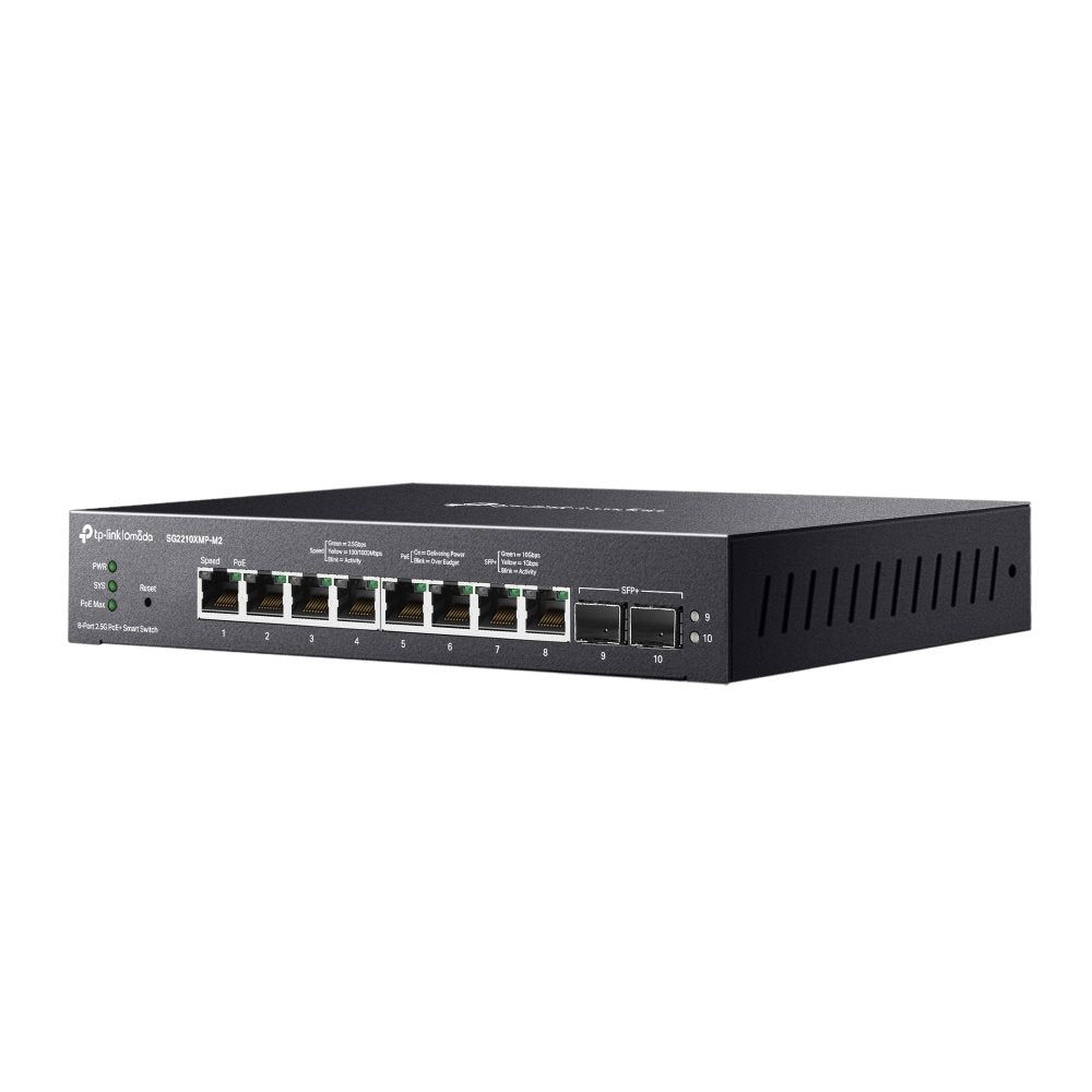 TP-LINK Switch SG2210XMP-M2 10x2,5Gbit/2xSFP+ Managed PoE+ (160W) Omada SDN